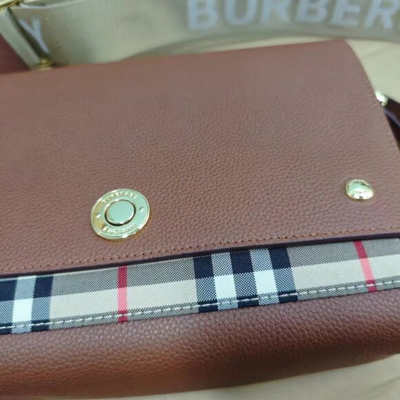 Burberry Leather and Vintage Check Note Bag - Picture 8 of 11